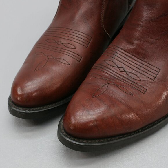 Durango Men's 11 D TR824 Brown Leather Side-zip Short Ankle Western Cowboy Boots - Picture 6 of 12